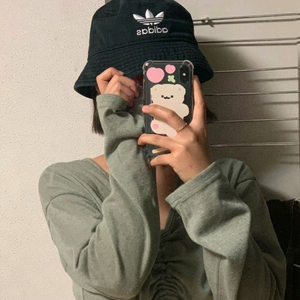 아디다스 불꽃마크 버킷 햇 블랙컬러