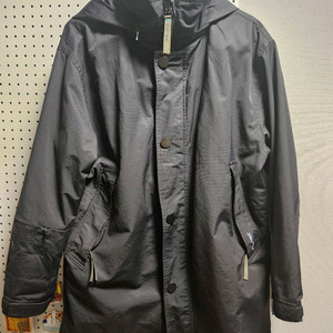 블루테일 검정 후드 코트 자켓(150사이즈)