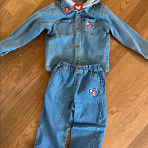 베베드피노 래리 데님상하의 130