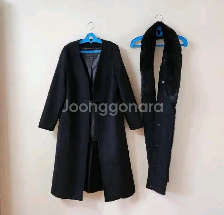 sj와니 울캐시 밍크트리밍코트(55)--2