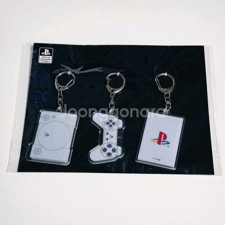 플레이 스테이션 30주년 기념 키링 3종--0
