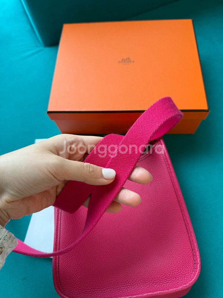 에르메스 미니에블린 로즈멕시코 은장--3