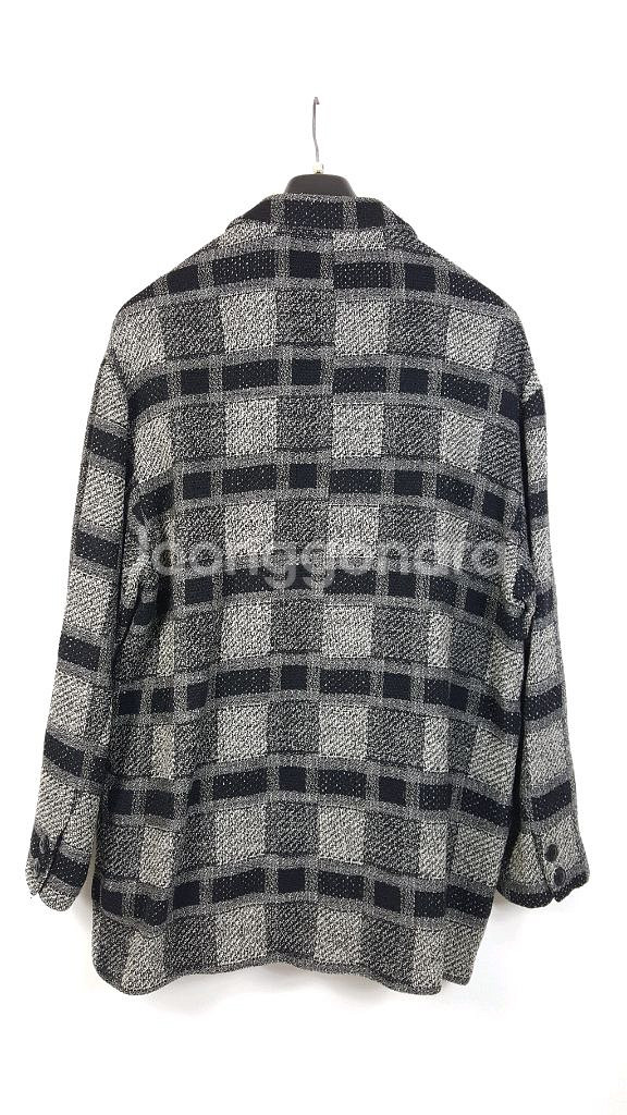 그리슬리 회색 첵크 오버핏 남성 트위드 자켓--10