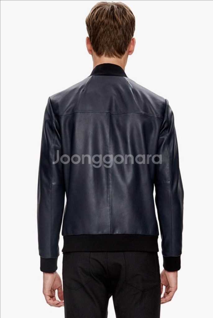 띠어리 theory 네이비 가죽자켓 xs(95)--1