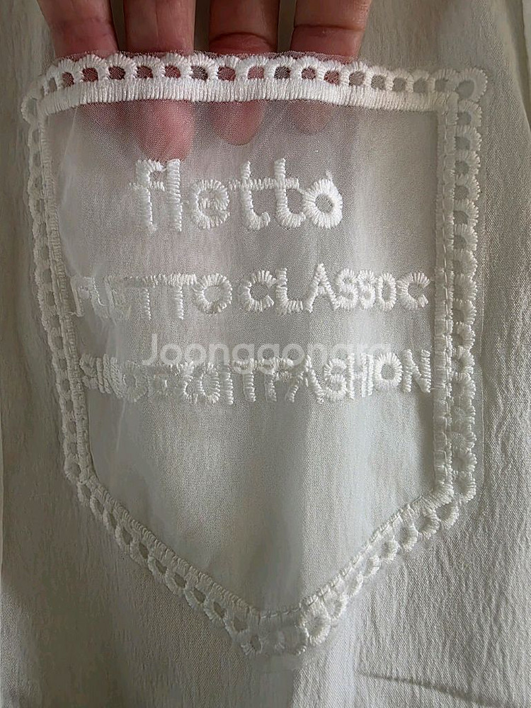 깔끔한 레이스주머니 퍼프벌룬소매 셔츠겸 블라우스--7