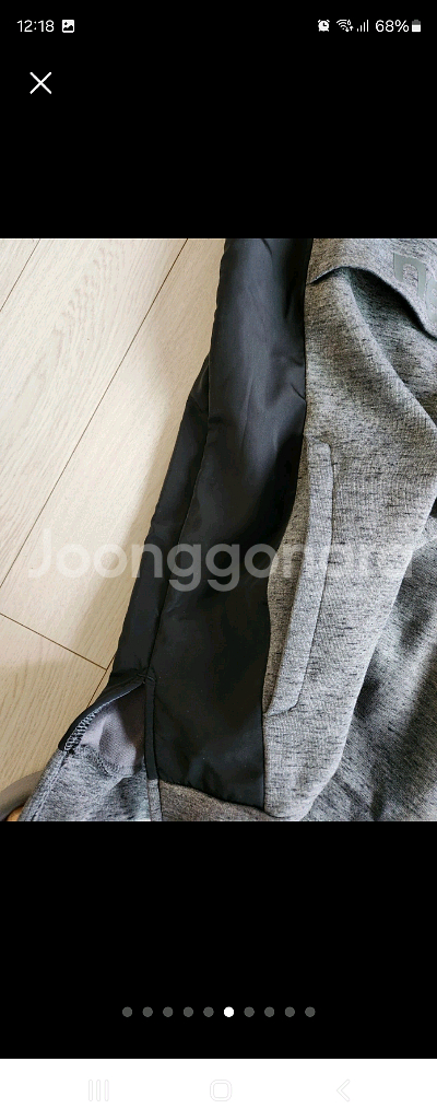 새상품급)뉴발란스 아노락 변형 멜란지 쿼터집업 xl--5