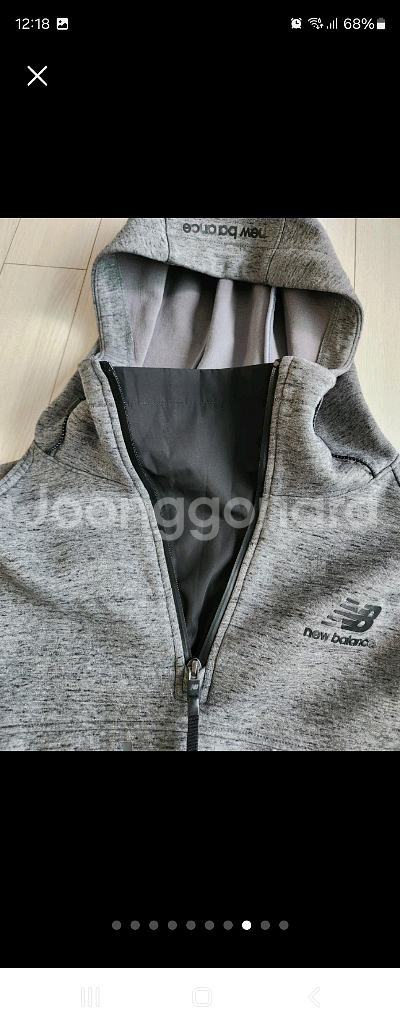 새상품급)뉴발란스 아노락 변형 멜란지 쿼터집업 xl--7