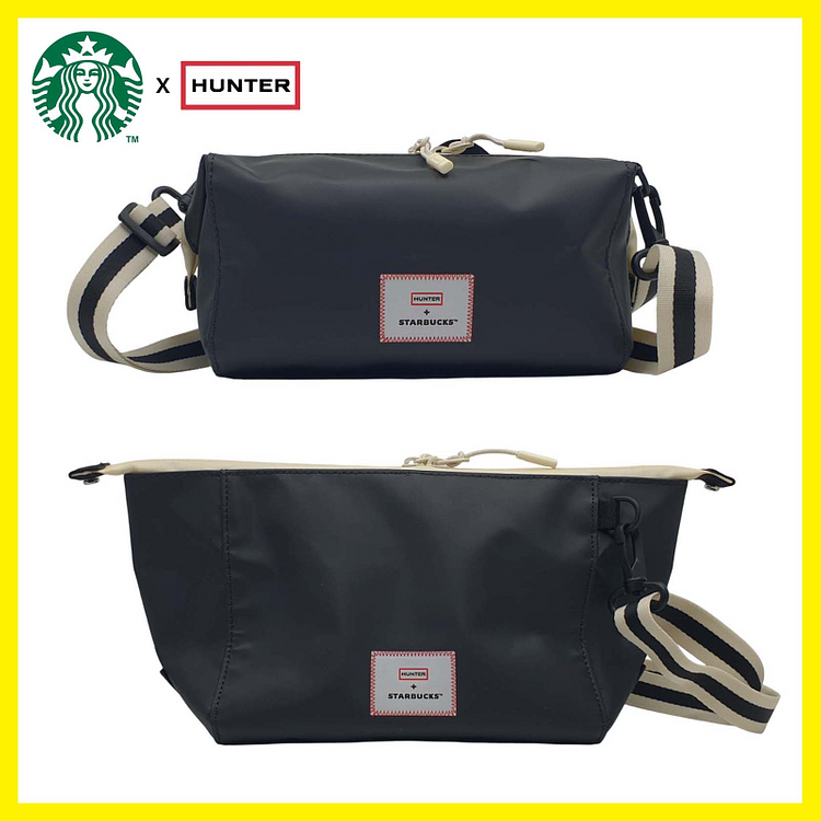 [미사용] 스타벅스x헌터 투웨이 파우치 크로스백 콜라보--0