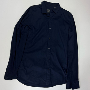 정품 아르마니 익스체인지 네이비 솔리드 셔츠