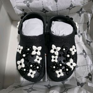 크록스xSMFK 콜라보 클로그 블랙글리터220