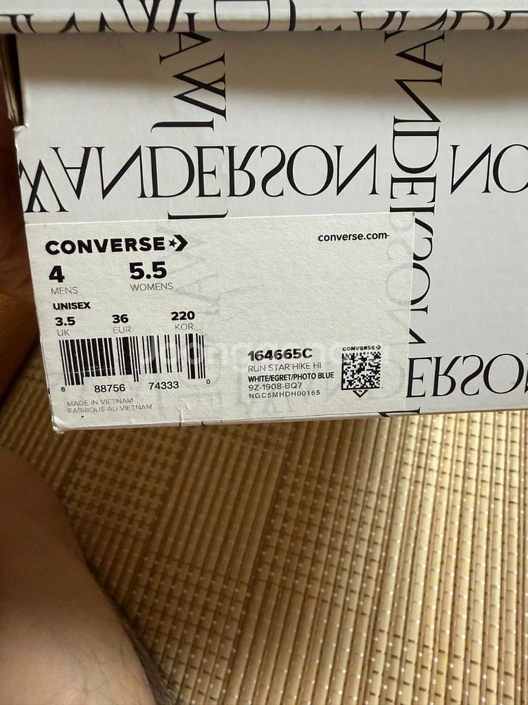 컨버스 런스타 하이크 탑 jw 앤더슨 콜라보 판매.--0