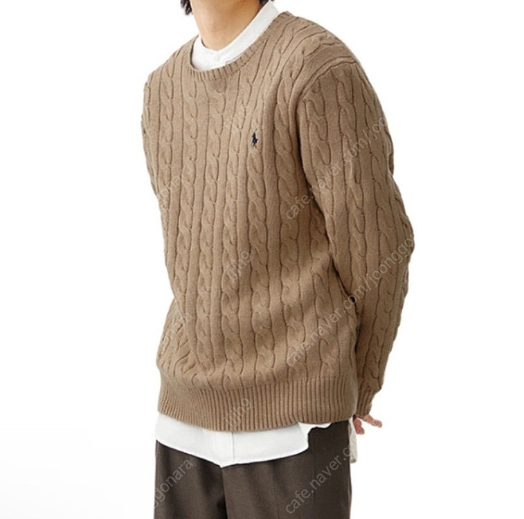 [미착용/새상품]폴로 랄프로렌 브라운 케이블니트--5