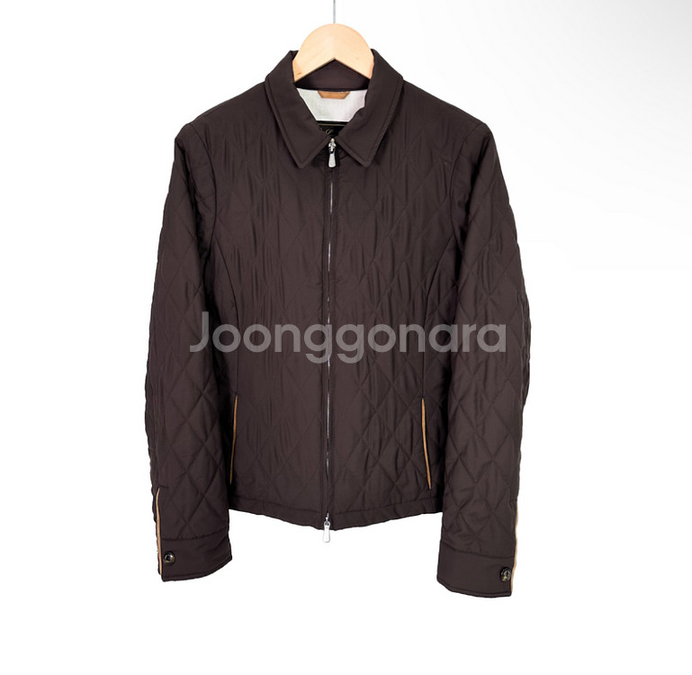 [44] 로로피아나 여성 퀄티드 봄버 자켓 브라운--0