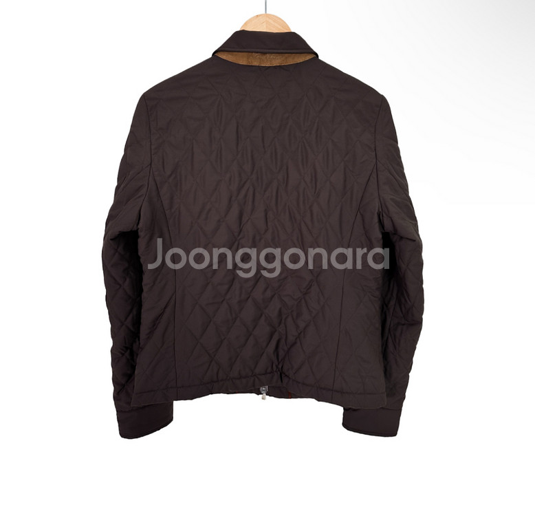 [44] 로로피아나 여성 퀄티드 봄버 자켓 브라운--2