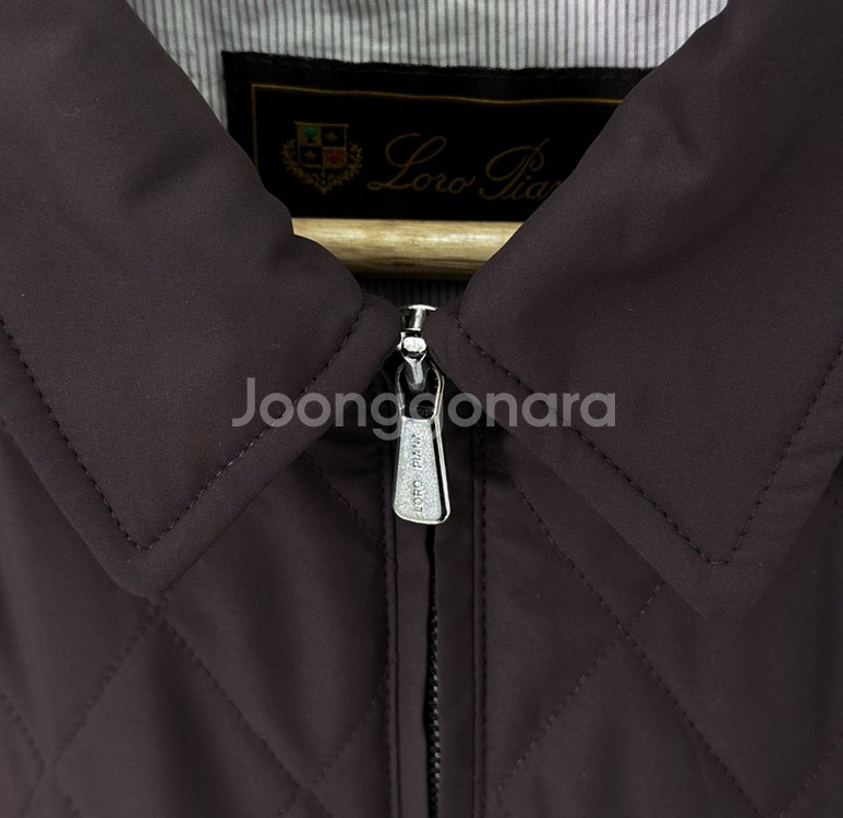 [44] 로로피아나 여성 퀄티드 봄버 자켓 브라운--3