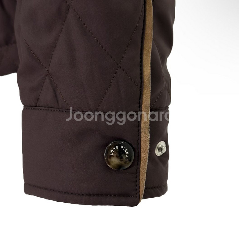 [44] 로로피아나 여성 퀄티드 봄버 자켓 브라운--4