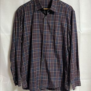 공용 닥스 브라운 체크셔츠 105