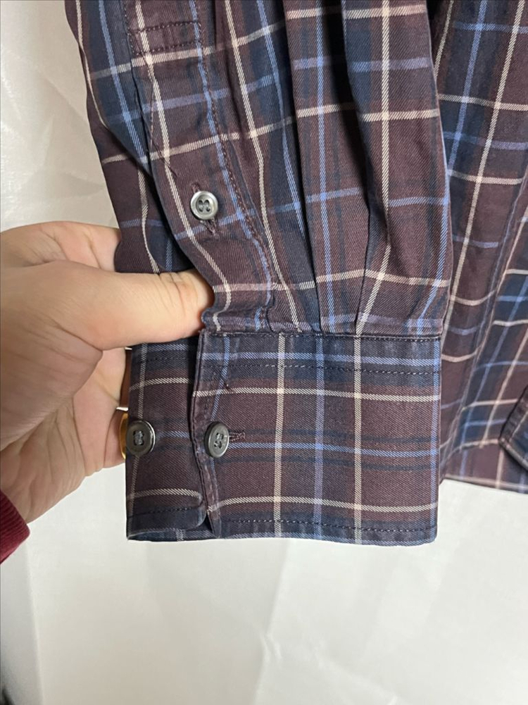 공용 닥스 브라운 체크셔츠 105--2