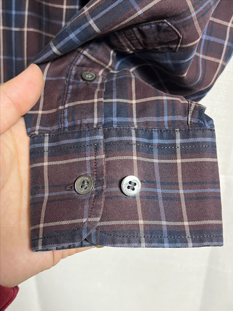 공용 닥스 브라운 체크셔츠 105--1