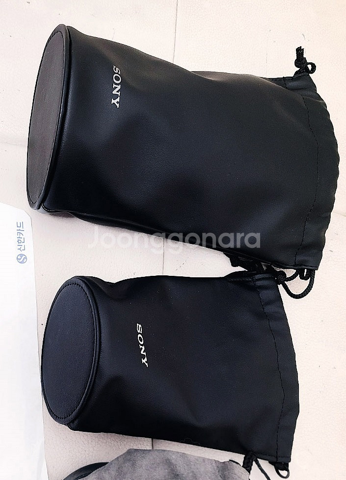 소니 정품 블랙 가죽 파우치 렌즈 가방 2070--0