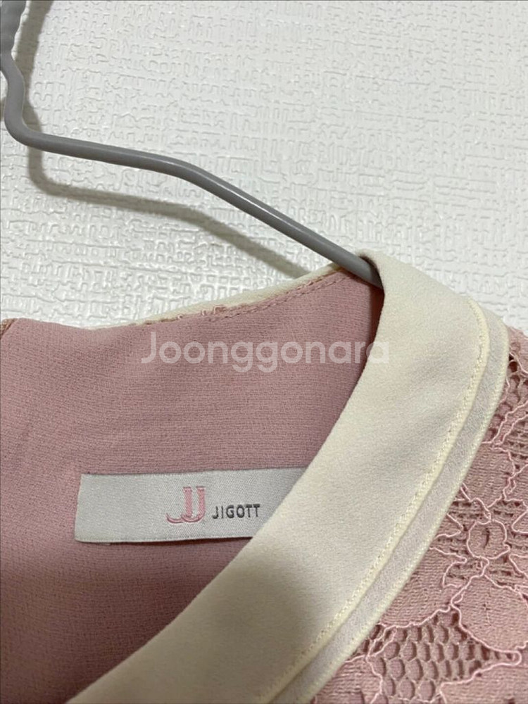 JJ지고트 핑크 레이스 원피스--9