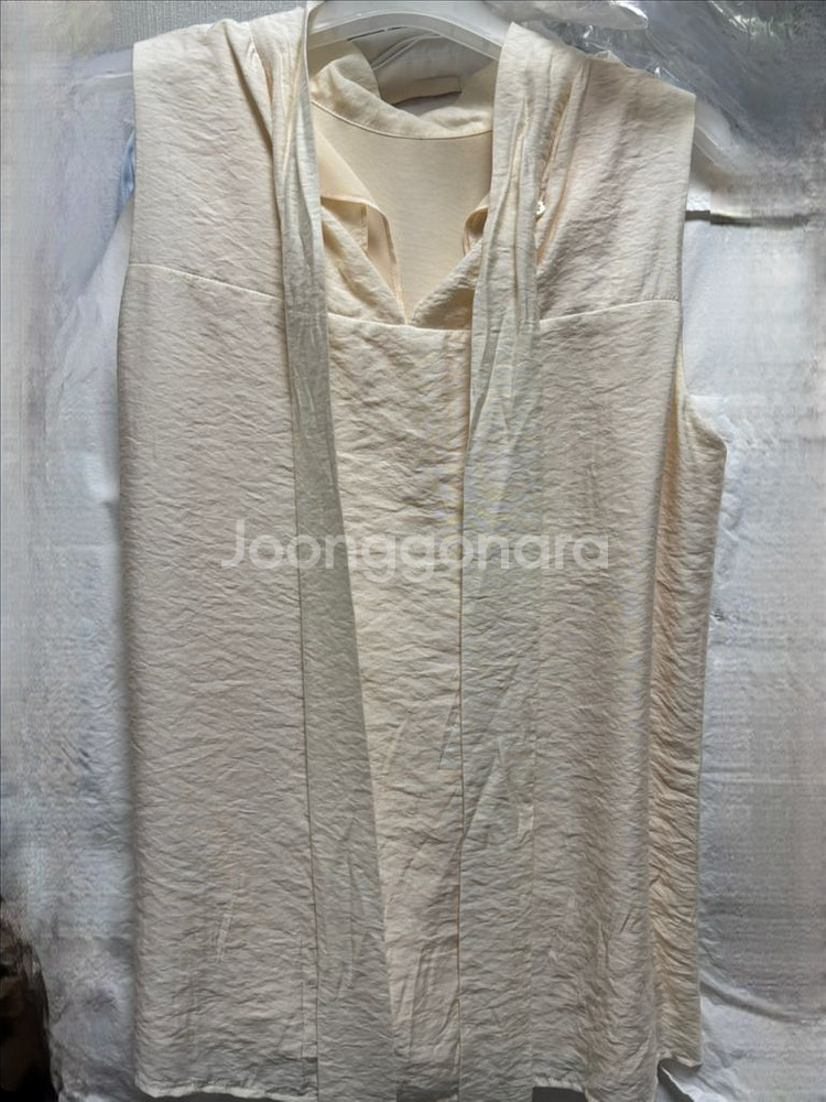 시에 센느 백 타이 블라우스 쉘크림--3