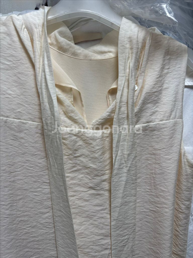 시에 센느 백 타이 블라우스 쉘크림--4