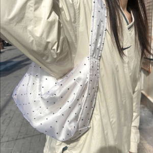 [실착1회/무배]페브루 도트백 오간자 숄더백 화이트