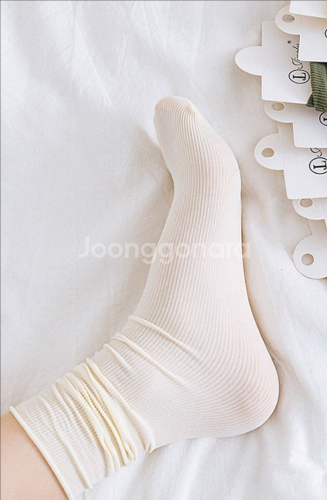 쿨 골지 장목 양말 세트 (새상품)--1