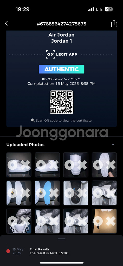 [285] 조던1 미드 트리플 화이트 2022--2