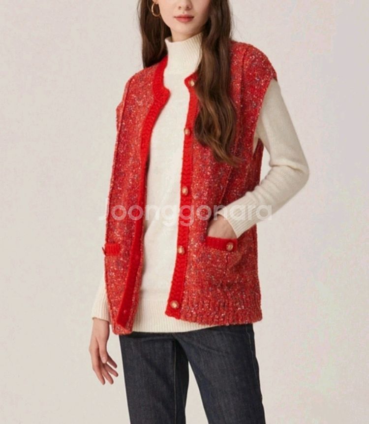 메탈 니트 베스트(77) ㅡ새상품--0