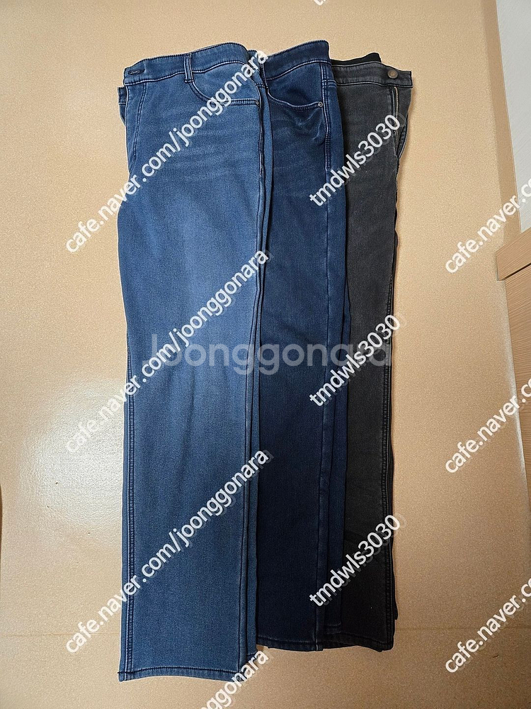 뱅뱅 라이크라 데님 겨울 기모 청바지 3장다 38사이즈--0