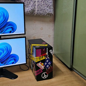 삼성 27인치 모니터 2개 , 상하 듀얼 스탠드