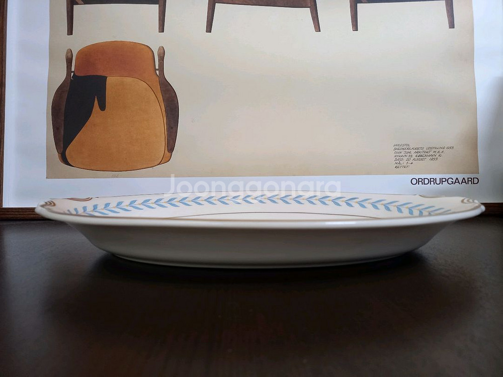 시라쿠스 블루로렐 오발 접시2장(35.5cm 31cm)--3