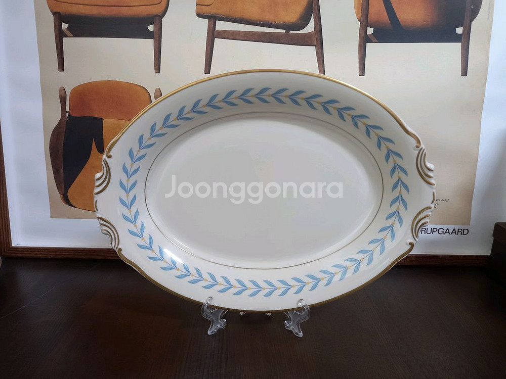 시라쿠스 블루로렐 오발 접시2장(35.5cm 31cm)--6