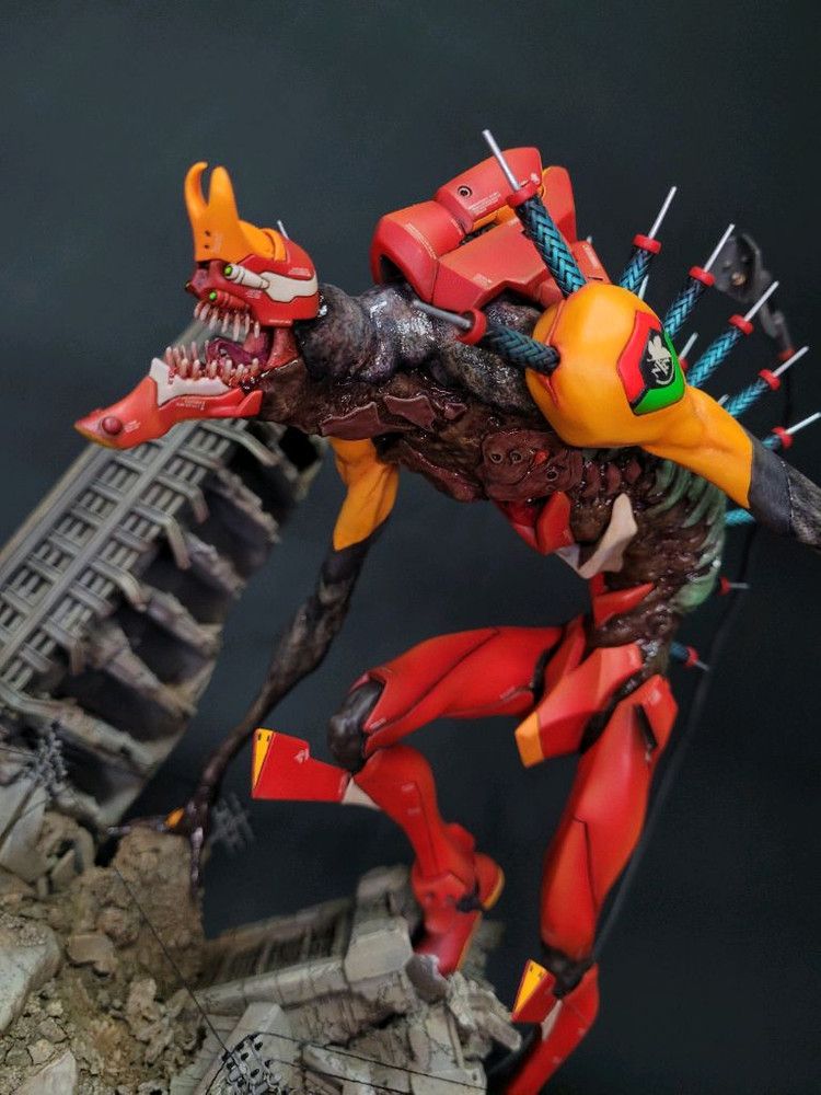 에반게리온 2호기 비스트레진 도색작--3