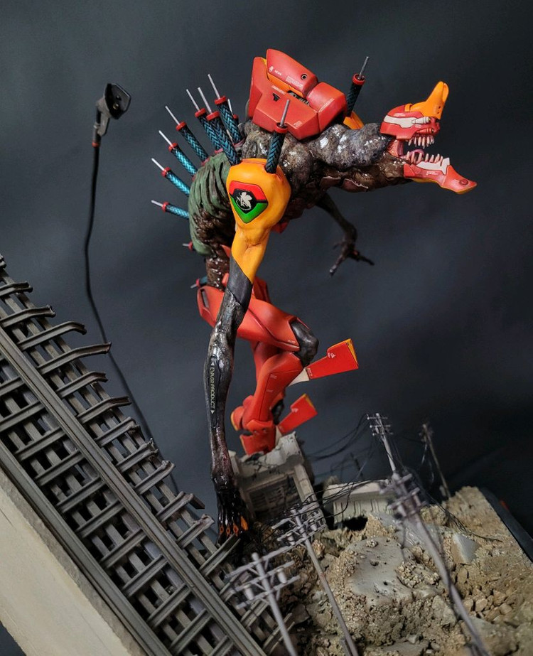 에반게리온 2호기 비스트레진 도색작--8