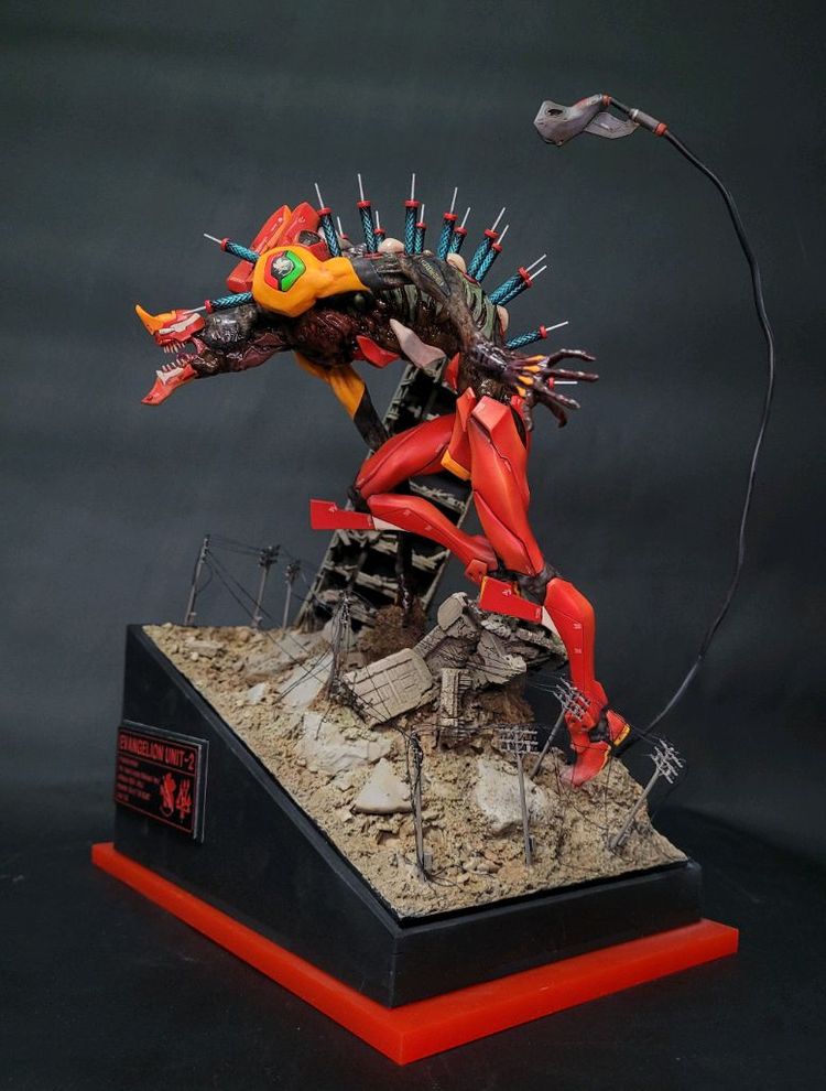 에반게리온 2호기 비스트레진 도색작--9