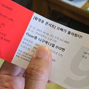 황영웅 서울콘서트 10월 18일(토) 오후6시 티켓