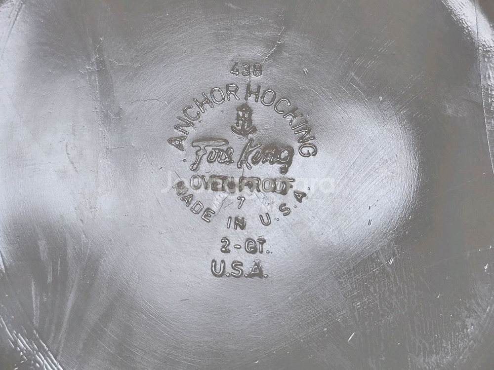 빈티지 앵커호킹 파이어킹 밀크글라스 오븐 캐서롤--7