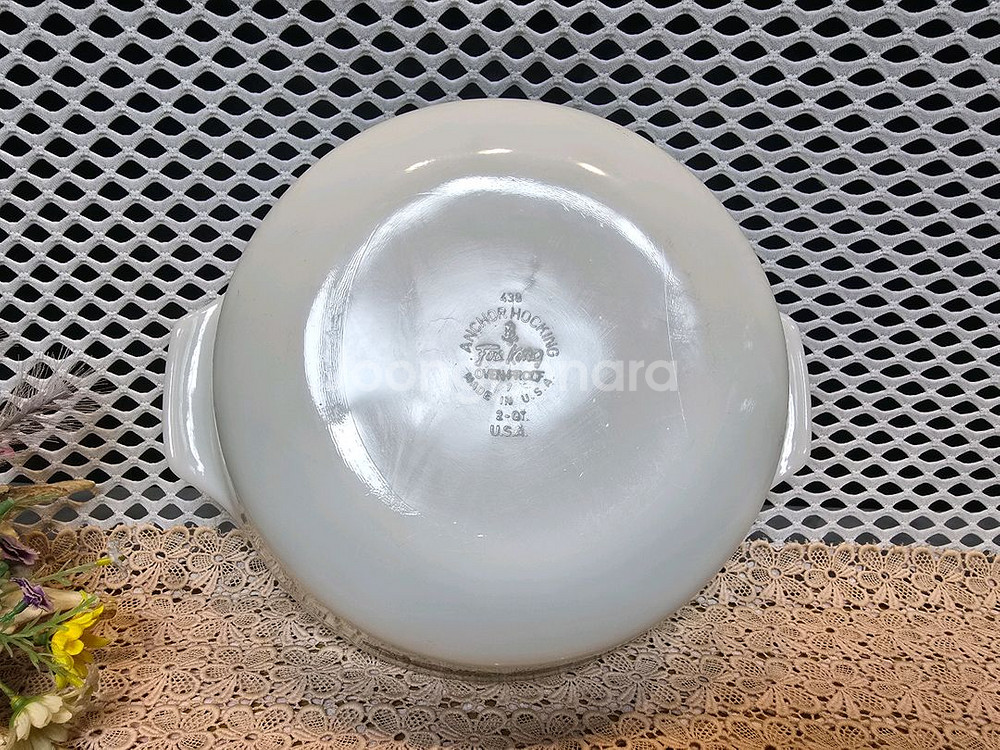 빈티지 앵커호킹 파이어킹 밀크글라스 오븐 캐서롤--6