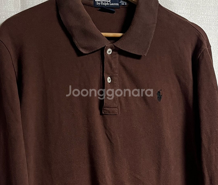 공용 폴로 랄프로렌 브라운 카라티셔츠 L--2