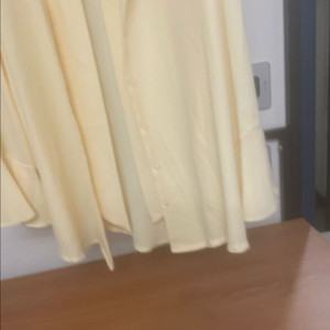 노란색 7부 소매 블라우스 프리사이즈