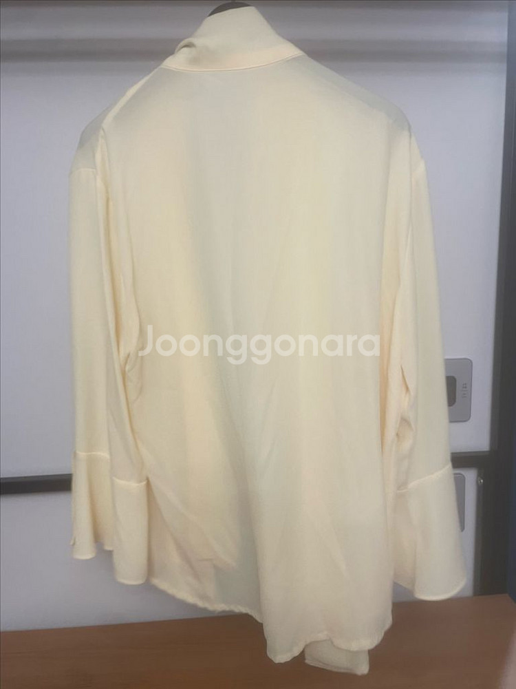 노란색 7부 소매 블라우스 프리사이즈--4