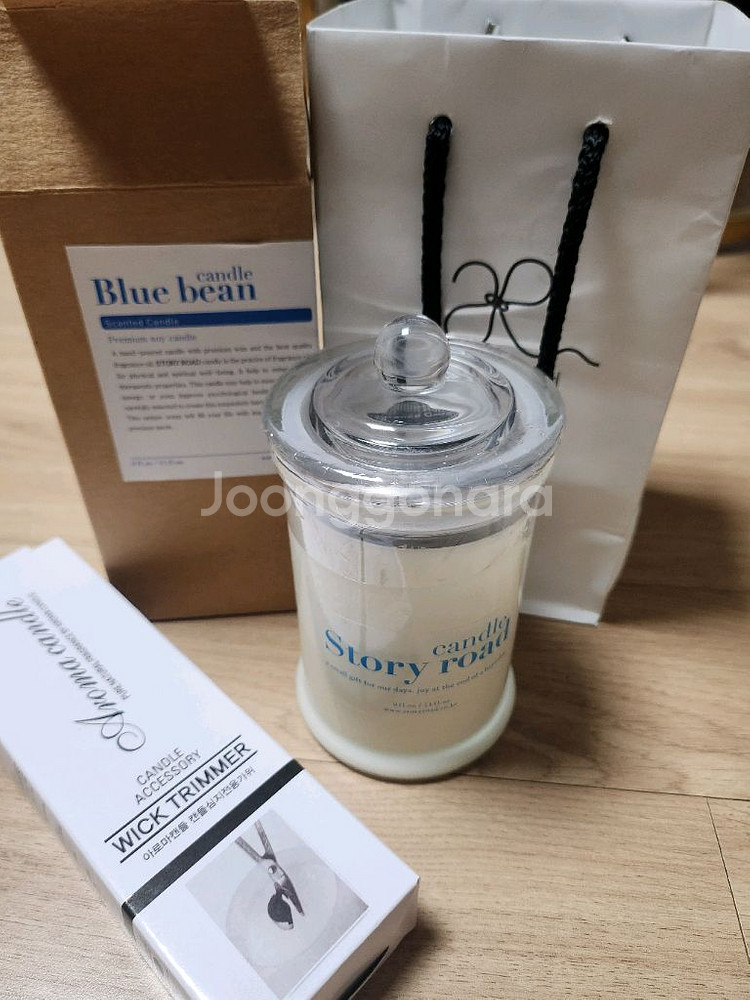 화이트 머스크 캔들+캔들 전용가위 새상품--0