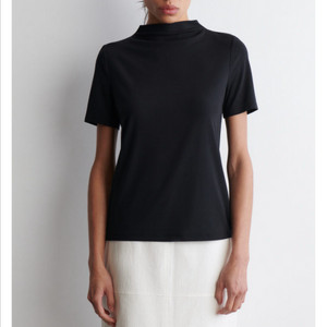 cos 코스 드레이프 져지 티셔츠 블랙 S 새제품