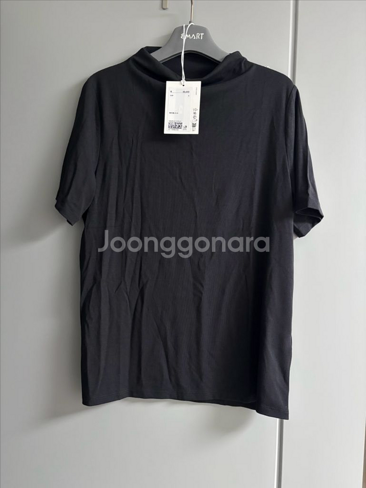 cos 코스 드레이프 져지 티셔츠 블랙 S 새제품--3