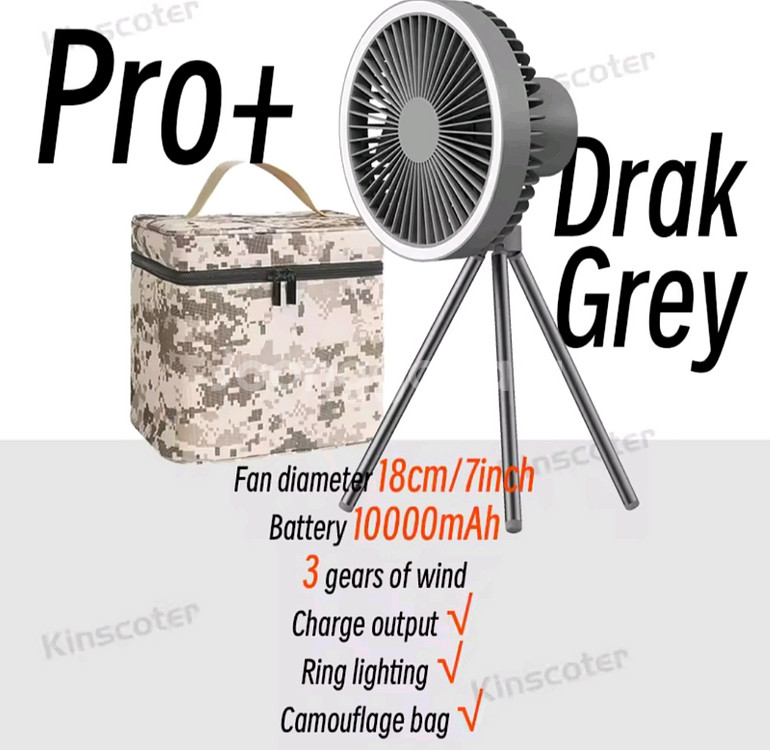 캠핑 팬, 선풍기 충전식 10000mAh- 새상품--5
