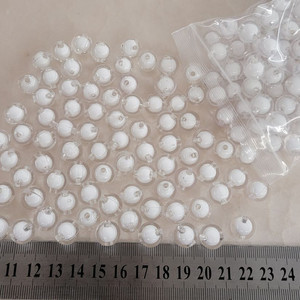 비즈 투명화이트 구슬 12미리 약 240개 일괄