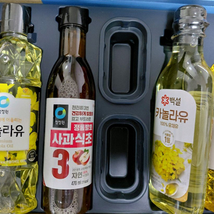 18,990원/무료배송/청정원 카놀라유+사과식초+올리